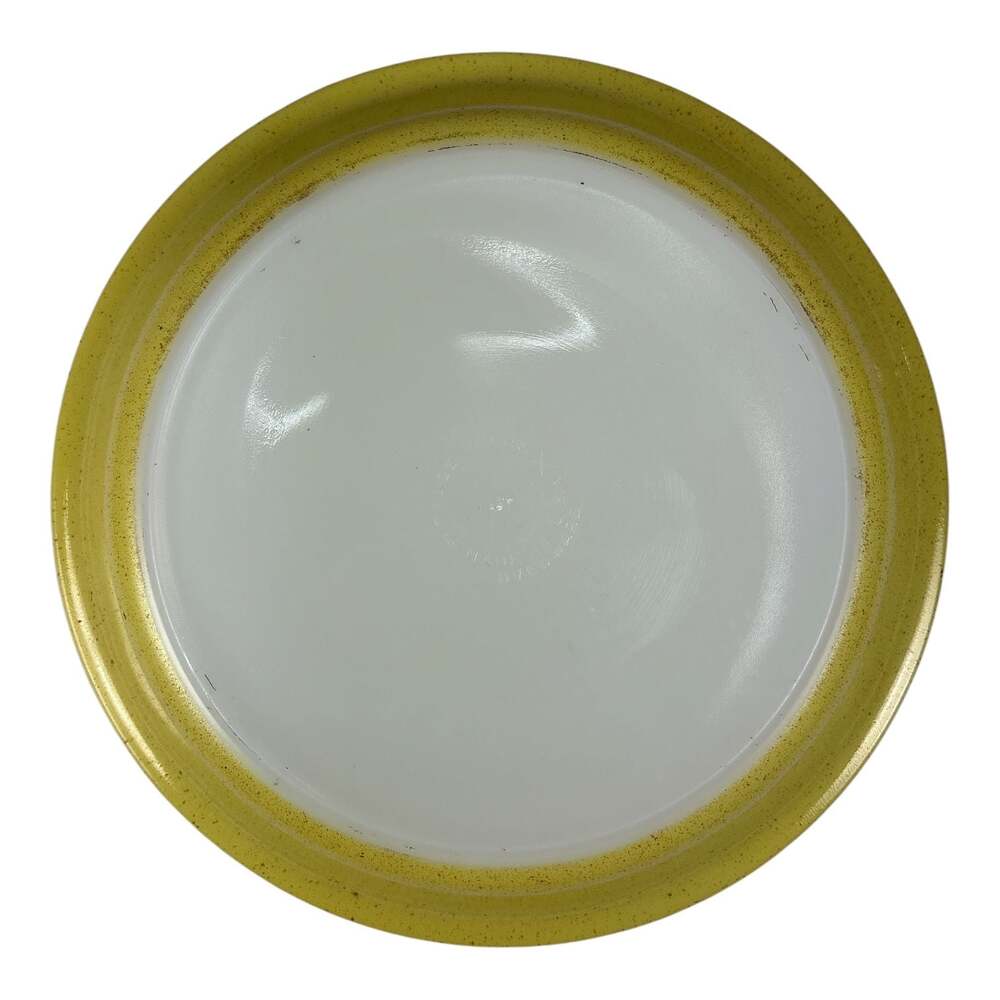 Vintage Pyrex 8.5 Inch Desert Dawn Yellow Speckled Pie Plate Ovenware #209 USA - Picture 7 of 8